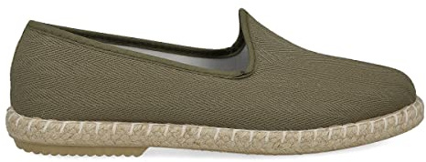 PAYMA - Alpargatas de Esparto en Espiga para Hombre. Zapatillas de Verano. Brasileras para Hombre. Espardeñas Espadrilles. Color: Kaki. Talla EU 45