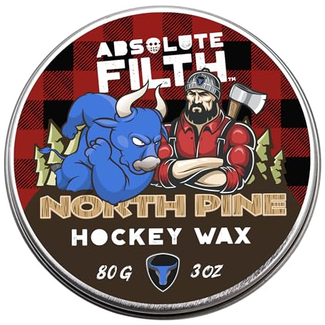 Absolute Filth North Pine Scented Hockey Tape Wax (Medium Tack) - Premium Performance for Maximum Grip & Blade Protection - Waterproof Stick Tape - 3oz Puck- Ice & Street