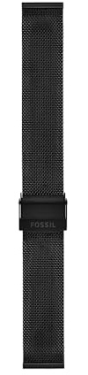 Fossil Milanaiseband für Damenuhr 18 mm Schwarz, S181449