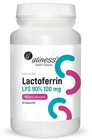 Aliness Lactoferrina LFS 90% 100mg, resistencia, suplemento dietético, 30 cápsulas