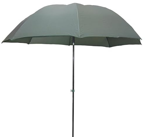 Large Fishing Umbrella Shelter | Day Brolly Fishing System | Lightweight Carp Angling Brollies with Tilt | 75-Inch (190 cm) Span Parasol with Waterproof Canopy | Strong Match Umbrellas Without Sides