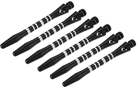 PATIKIL 6pz 45mm Dardo Alberi Medio 2BA Filetto Alluminio Argento Tono Nero