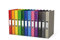 Durafile Ring Binder A4 Files, Vibrant Assorted Colours, Pack of 10 Folders, Heavy Duty Board Construction Folders for Paperwork Ring Binder, Ideal Folder Organiser for School, Home & The Office