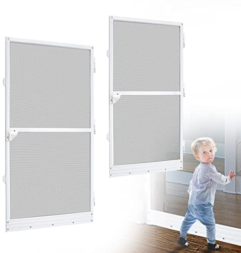 TRMLBE Zanzariera per porta con telaio in alluminio, 95 x 210 cm, zanzariera per porta, zanzariera magnetica, aspirazione zanzare, porta zanzare, zanzariera