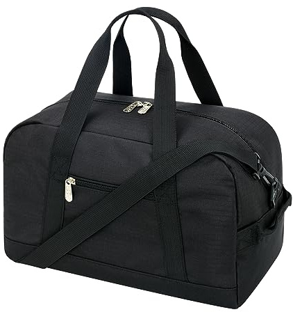 YoKelly Small Duffle Bag 14 inch Carry On Mini Duffel Bag Lightweight for Travel Gym Sport-Black