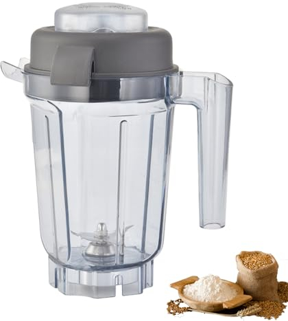 Sacumea Dry Grains Container 32oz Compatible with Vitamix 5200/7500/750 E310 5000 VM0197 VM0101 Professional/Explorian Blender, Dry Grinder Jar Pitcher - 3YR Support