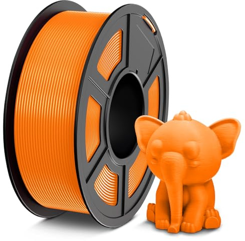 TECBEARS PETG Filament 1.75 mm Orange, Stärker Zähigkeit PETG 3D Drucker Filament, 1kg Spule, Maßgenauigkeit +/- 0,02 mm, Kompatibel mit FDM Drucker