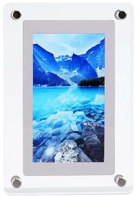 Marco de fotos digital para video, marco de video acrílico, perfecto para decoración del hogar y regalos sinceros de 4 GB, batería de litio recargable de 1200 mAh