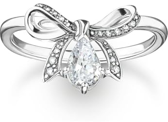 THOMAS SABO Ring mit Schleife Größe 48 Recyceltes 925 Silber. geschw. TR2481-643-14-48