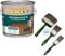 zbs24 Bondex Wetterschutz-Öl für Terrassen und Gartenmöbel, hoher Wetterschutz, wasserbasiert, UV-Schutz, inkl. 3-teiligem Pinselset (anthrazit, 2,5 Liters)