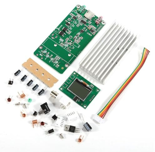 Kznifmk Transmisor FM Estéreo de 15 W con Bloqueo de Fase, Kits de Frecuencia Digital PLL de Radio + Módulo de Pantalla Digital LCD