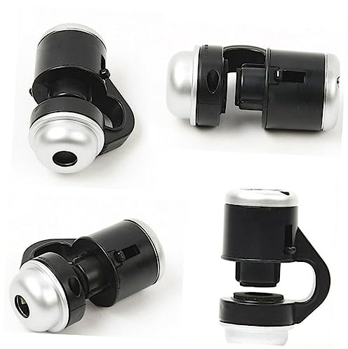 WOONEKY Microscopio Clip para Teléfono Zoom 30x y Luz Led, Lente de Aumento de Plástico Negro para Cámara Móvil, Adecuado para Revisar Joyas y Sellos