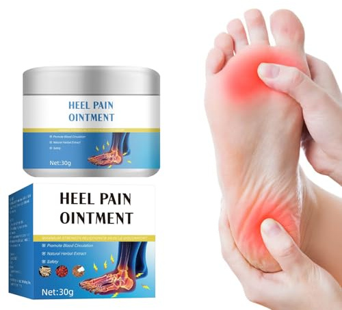 Heel Pain Ointment, Crème Pour Talons, Crème Anti-éperon Calcanéenne, Soulagement Rapide & Durable Douleurs Talon, Poignets, Chevilles, Muscles, Articulations - Naturelle à Absorption Rapide (1)