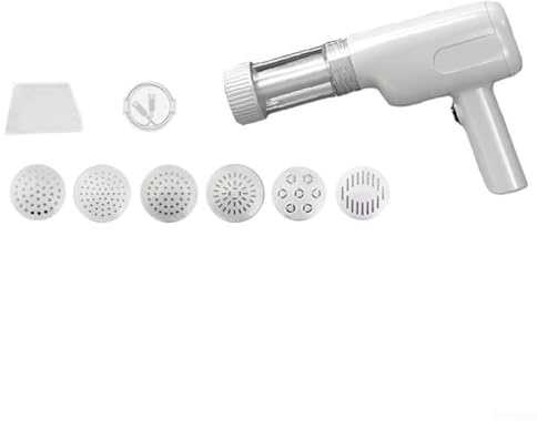 Macchina per la pasta elettrica portatile, 22 x 22 x 5 cm, 5 in 1, senza fili, batteria ricaricabile da 2000 mAh, 60 usi per fare tagliatelle e cene (bianco)