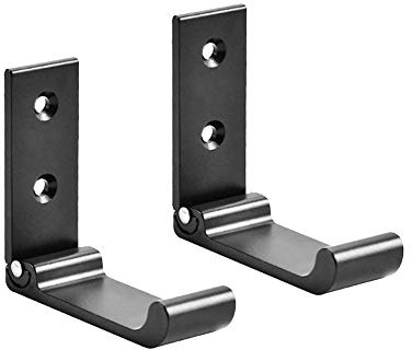 Gancio a Muro Pieghevole, Supporto per Cuffie in Alluminio 2 Pezzi, Gancio Appendiabiti Invisibile per Montaggio a Parete, Porta Asciugamano, Gancio a Muro per Cappotto, Cucina/ Bagno/ Ufficio (Nero)