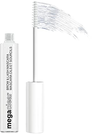wet n wild Mega Clear Brow & Lash Mascara - Sculpts Brows, Defines Lashes, Conditioning with Soy Protein & ProVitamin B5, Primer & Top Coat, Cruelty-Free & Vegan - Clear