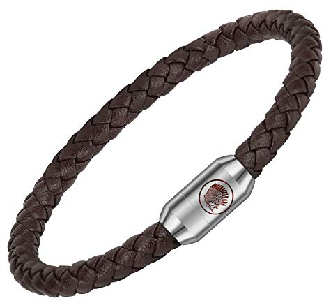 Casisto.J Herrarmband - äkta läderarmband och rostfritt stålarmband