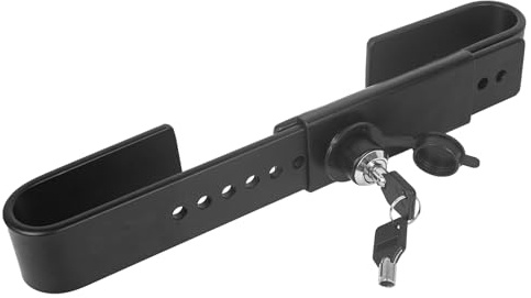 Quality Life Shipping Container Lock, Cargo Door Lock, Heavy Duty Steel Trailer Box Lock with 2 Keys, Dust Cover Re-useable - Black