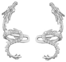Boucles d'Oreilles Délicates En Forme De Dragon Pour Femmes Et Filles Plaqué Créatures Mythiques Sans Perçage Boucles d'Oreilles Rampantes Accessoires Tendance Pour l'Année Lunaire