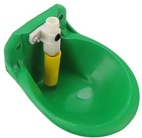 Asixxsix Automatic Waterer, 1L Water Storage Capacity Plastic Livestock Waterer, Adjustable Water Output Automatic Animal Drinking Water Trough Bowl for Pig Cow Sheep Horse