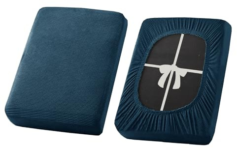 ZYBSLCSY Jacquard Elastisch Kuddöverdrag För Husvagn, Halkfritt Sittbänkskydd För Husbil Med Snöre, Sträckbar Kuddöverdrag För Soffa (Vatten Blå, B65-95cm, D65-95cm)