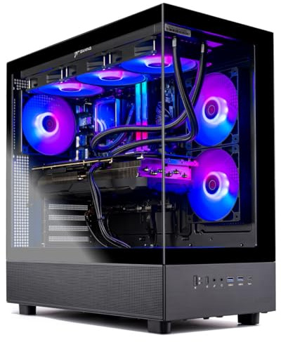 Skytech Gaming Azure 3 Desktop PC, Ryzen 7 7800X3D 4.2 GHz (5GHz), NVIDIA RTX 5080 16GB, 1TB NVMe SSD, 32GB DDR5 RAM 6000 RGB, 850W Gold ATX 3 PSU, 360mm ARGB AIO, Wi-Fi, Win 11