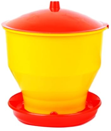 MotiveTech Automatic Chicken Feeder with Pigeon Feeding Bucket Quail Feed Bowl Water Dispenser Container Chicken Supplies, 4kg Feeder