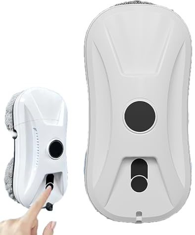 Smart fönsterputsrobot med vattensprayfunktion Fönstertvätt Glasrengöring Inkluderar fjärrkontroll 2800Pa sugkraft Vit