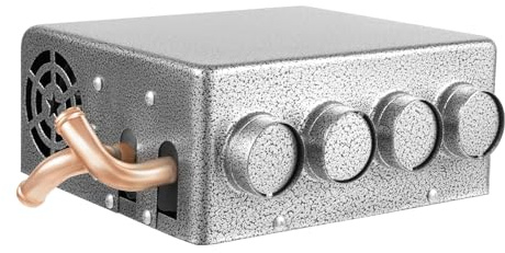 MELAQULY Riscaldamento per auto, 12 V, 8 A, con 12 tubi in rame, 4 prese d'aria, ventilatore a 4 vie, per riscaldamento interno, sbrinamento e disappannamento