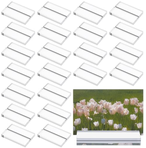INTERWARM 40 Support en Acrylique Transparent 7.6cm Porte Cartes de Visite | Acrylique Porte Noms Porte Noms de Table avec Fente de 0.3cm Présentoirs pour Numéros de Table Présentoirs