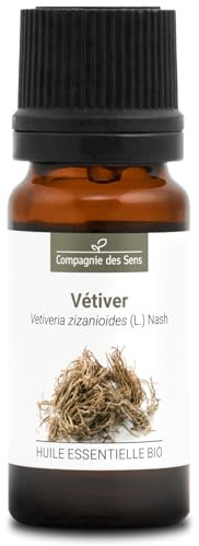 VETIVER (Vetiveria zizanioides) BIO - 10mL - Olio Essenziale di Qualità Premium - 100% Puro, Naturale, Chemiotipizzato e Integrale