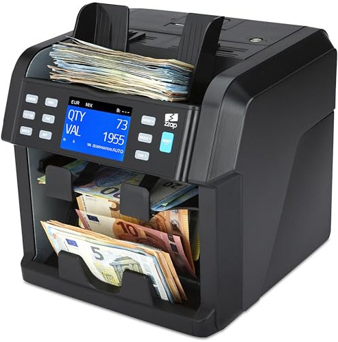 ZZap NC70 Wertzähler, Sortierer & Fälschungserkenner - Banknotenzähler Geldzählmaschine Geldzähler Banknotenzählmaschine