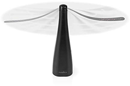 NEDIS Fliegenschutz-System, weiche Lüfter mit sicherem Stopp, umweltfreundlich, batteriebetrieben, Schwarz