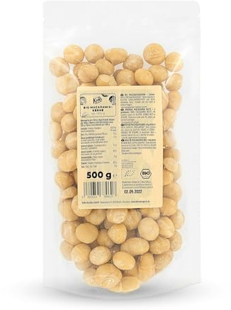 KoRo - Bio Macadamiakerne 500 g - Mild-buttriges Aroma - Herrlich knackig - Praktische Vorteilspackung - Bio-Qualität - Ohne Zusätze