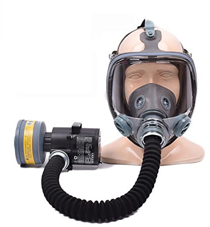 Jieotwice Soplador Eléctrico Recargable, Máscara Facial Completa con Respirador, Máscara Antigás, Máscara Antivaho Hd, Sistema Respiratorio de Protección (Paquete 3)