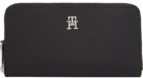 Tommy Hilfiger Portefeuille Femme Poppy Large Fentes pour Cartes, Noir (Black), Taille Unique