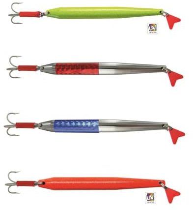 DEGA Pilker Deep Catcher bleifrei 200g bis 500g teilweise UV-aktiv Stabpilker rundpilker Norwegenpilker (Fluo Yellow, 200g)