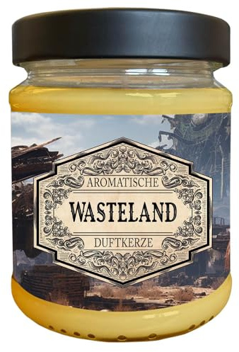 Fantasy Nerd Duftkerze | Handgemacht in Deutschland | 240ml | 40 Stunden Brenndauer | Geburtstagsgeschenk | Geschenkidee | Weihnachten (Wasteland)