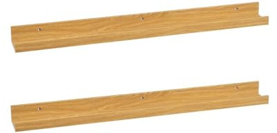 LOLAhome | Repisas de Pared | Balda Flotante Madera| Estante con Bordes | Estantería Estrecha para Cuadros Fotos y Decoración