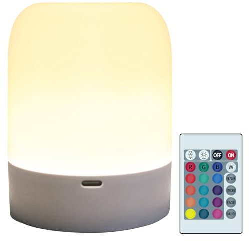 XOIDMIVCN Night Light for Baby Nursery 13 Colors Bedside Touch Sensor Night Lamps for Kids Breastfeeding and Sleep Aid, USB Rechargeable Nursery Lights with Dimmable, Warm Light for Christmas Gifts