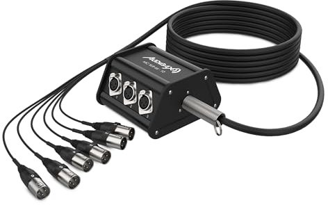 Audibax MC XLR 66 10 Metros Cajetín de Escenario 6 Entradas XLR