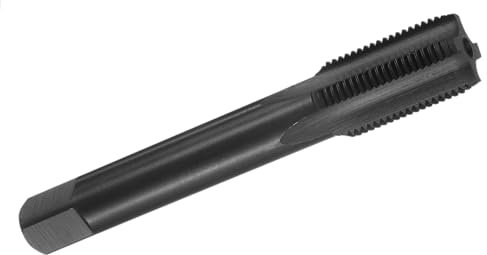 sourcing map Taraud fileté à cannelure droite, M14 x 1,25 avec revêtement en nitrure métrique, taraudeuse, taraudeuse, tarauds pour fraiseuse, acier rapide 6542 (HSS)