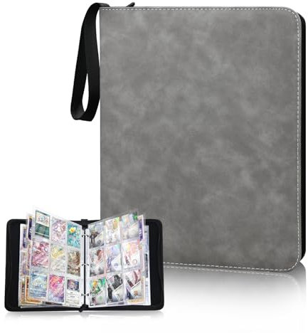 KOMABLEN 900 Tasche Raccoglitore Carte Magic, 50 Pagine Album Carte Collezionabili, Trasparente PU Card Binder, Album Porta Carte per Pokémon, MTG, Carte da Sport