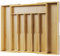 Kitsure Besteckkasten für Schubladen - Schubladen Organizer Küche mit 8 Fächern, stabiler Besteckkasten aus Bambus als vielseitiger Küchen Organizeraus für Löffel,Gabeln, 39,3 x 4,8 x 31,3-51,0 cm