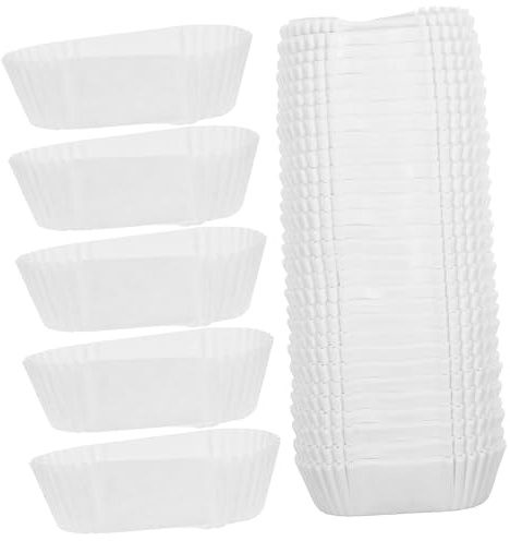 LALADEFIEE 1000 Moules À Gâteaux Ovales En Papier Forme De Bateau Caissettes À Cupcakes Anti-Graisse Résistantes Aux Hautes Températures Pour Muffins Pâtisserie Et Décoration De Fêtes