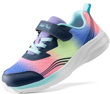 DREAM PAIRS Zapatos para Niños y Niñas, Zapatillas de Tenis, Calzado Deportivo Ligero para Correr, Caminar, Escuela y Gimnasio para Niños Pequeños/Grandes,Size 30,Arco Iris/Azul,SKRS26005K