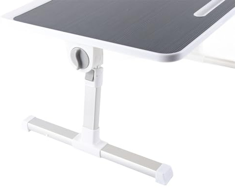 Yosoo Health Gear Bärbar Sängbord i Aluminiumlegering Bärbar Skrivbord 23,6 X 15,7 Tum Roterande Topp Vikbara Ben Justerbara 10,6 Till 15,7 Tum Sängbricka för Bäddsoffa Sovsal Läsa Skriva Äta (Svart