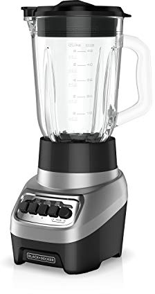 BLACK+DECKER PowerCrush Multi-Function Blender with 6-Cup Glass Jar, 4 Speed Settings, Silver