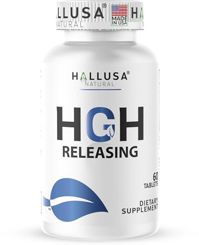 HGH-Releasing Support Supplement with L-Arginine & Ornithine | Nitric Oxide Support for Muscle Recovery, Energy & Performance | Amino Acid Complex with Vitamin B3 & Chromium | 60 Tablets