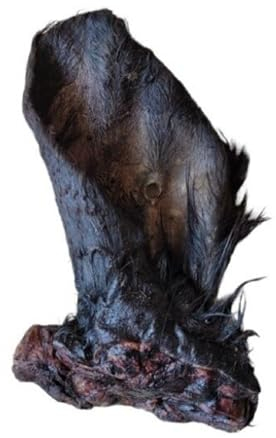 50 Stück Rinderohren mit Fell XXL – Getrockneter Hundesnack & Kauartikel, proteinreich, fettarm, Zahnpflege & Darmreinigung, für mittelgroße & große Hunde